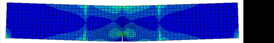 Finite element modeling of BBR geometry with a notch. 